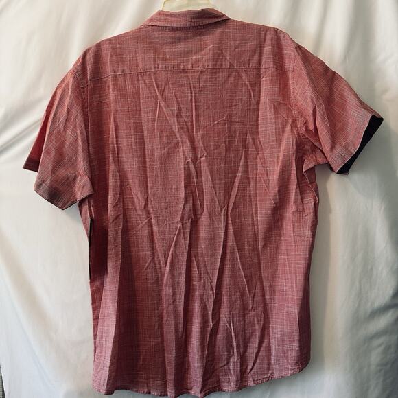 Lee Short Sleeve Button XL Scarlet Red Check Shirt 100% Cotton NWT - Picture 7 of 12